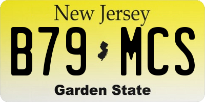 NJ license plate B79MCS