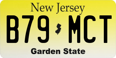 NJ license plate B79MCT
