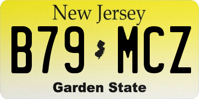 NJ license plate B79MCZ