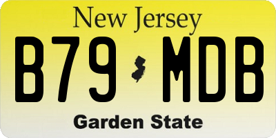 NJ license plate B79MDB
