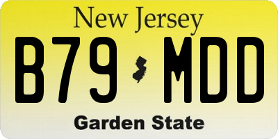 NJ license plate B79MDD