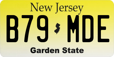 NJ license plate B79MDE