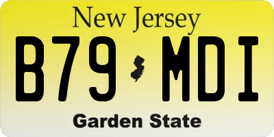 NJ license plate B79MDI