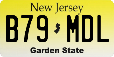 NJ license plate B79MDL