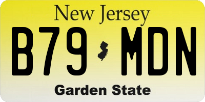 NJ license plate B79MDN