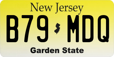 NJ license plate B79MDQ
