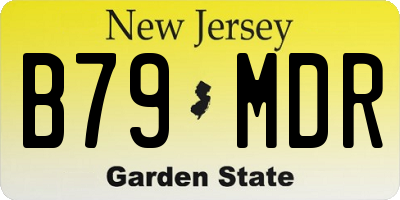 NJ license plate B79MDR