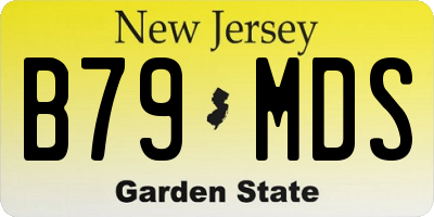 NJ license plate B79MDS