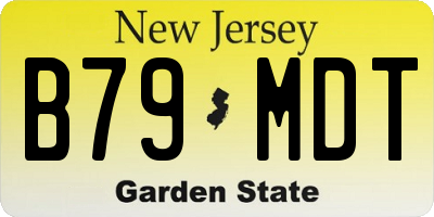 NJ license plate B79MDT