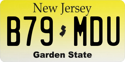 NJ license plate B79MDU