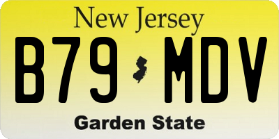 NJ license plate B79MDV