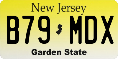NJ license plate B79MDX