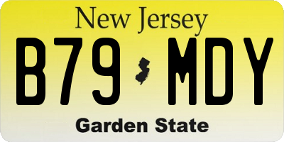 NJ license plate B79MDY
