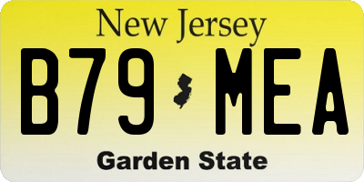 NJ license plate B79MEA