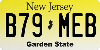 NJ license plate B79MEB