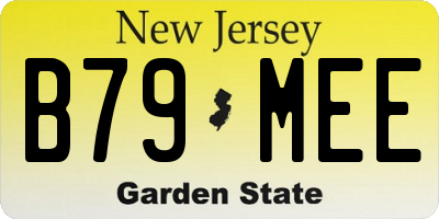 NJ license plate B79MEE
