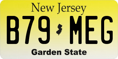 NJ license plate B79MEG
