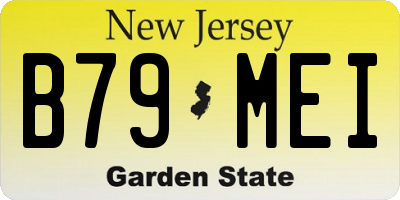 NJ license plate B79MEI