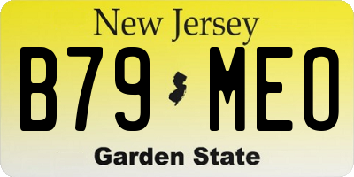 NJ license plate B79MEO