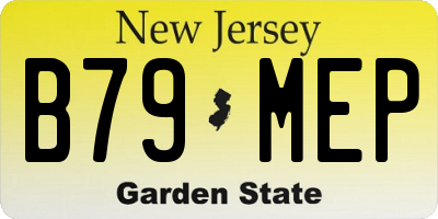NJ license plate B79MEP