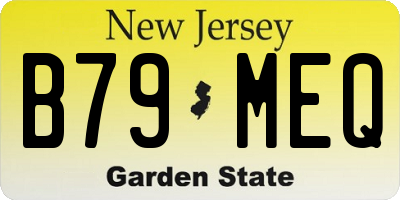 NJ license plate B79MEQ