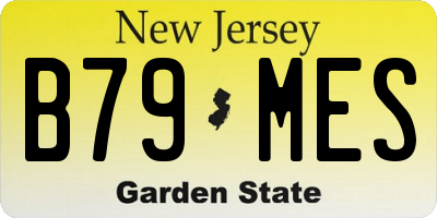NJ license plate B79MES