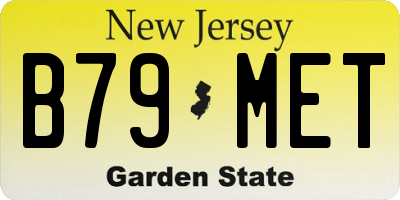 NJ license plate B79MET