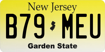 NJ license plate B79MEU