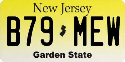 NJ license plate B79MEW