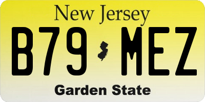 NJ license plate B79MEZ