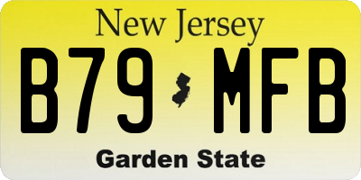 NJ license plate B79MFB