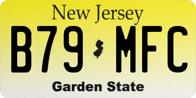 NJ license plate B79MFC