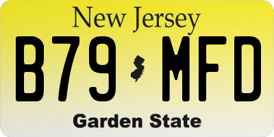 NJ license plate B79MFD