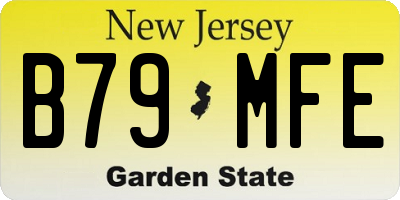 NJ license plate B79MFE