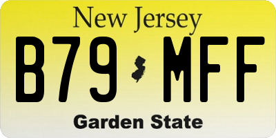 NJ license plate B79MFF