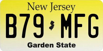 NJ license plate B79MFG