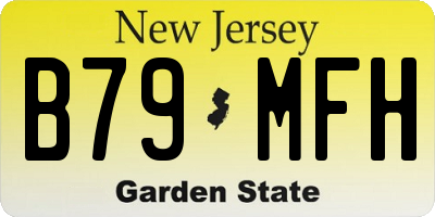 NJ license plate B79MFH