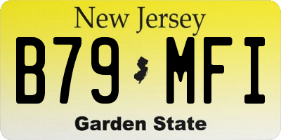NJ license plate B79MFI