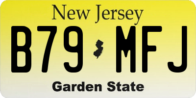 NJ license plate B79MFJ