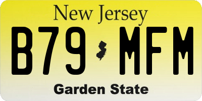 NJ license plate B79MFM