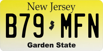 NJ license plate B79MFN