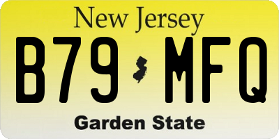 NJ license plate B79MFQ