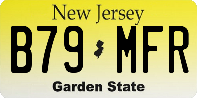 NJ license plate B79MFR