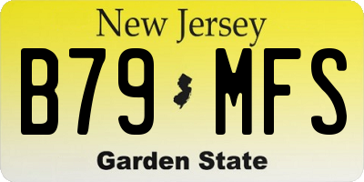 NJ license plate B79MFS