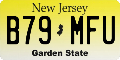 NJ license plate B79MFU