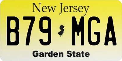 NJ license plate B79MGA