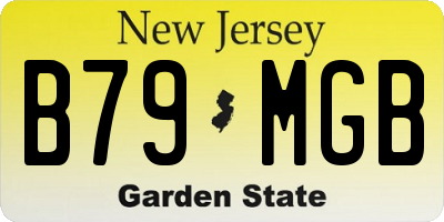 NJ license plate B79MGB