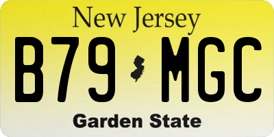 NJ license plate B79MGC