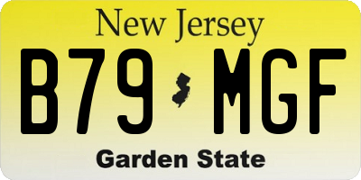 NJ license plate B79MGF