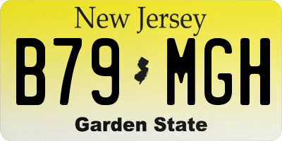 NJ license plate B79MGH